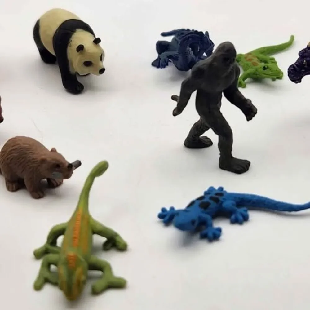 Lot of 18 Mini Toy Figures – Animals, Dragons & Bigfoot – 1
